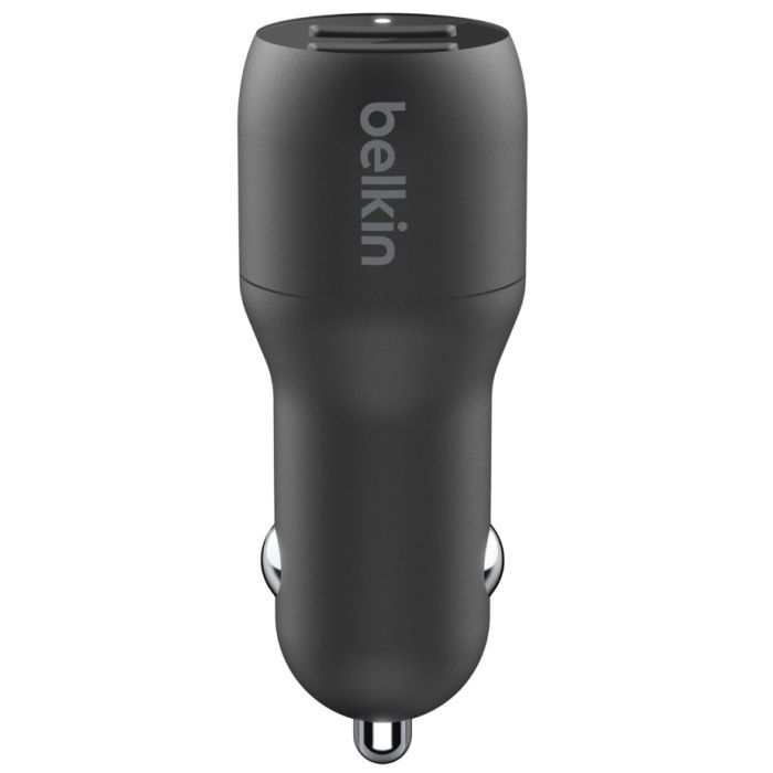 Зарядное устройство Belkin Car Charger 24W Dual USB-A black (CCB001BTBK) изображение 4