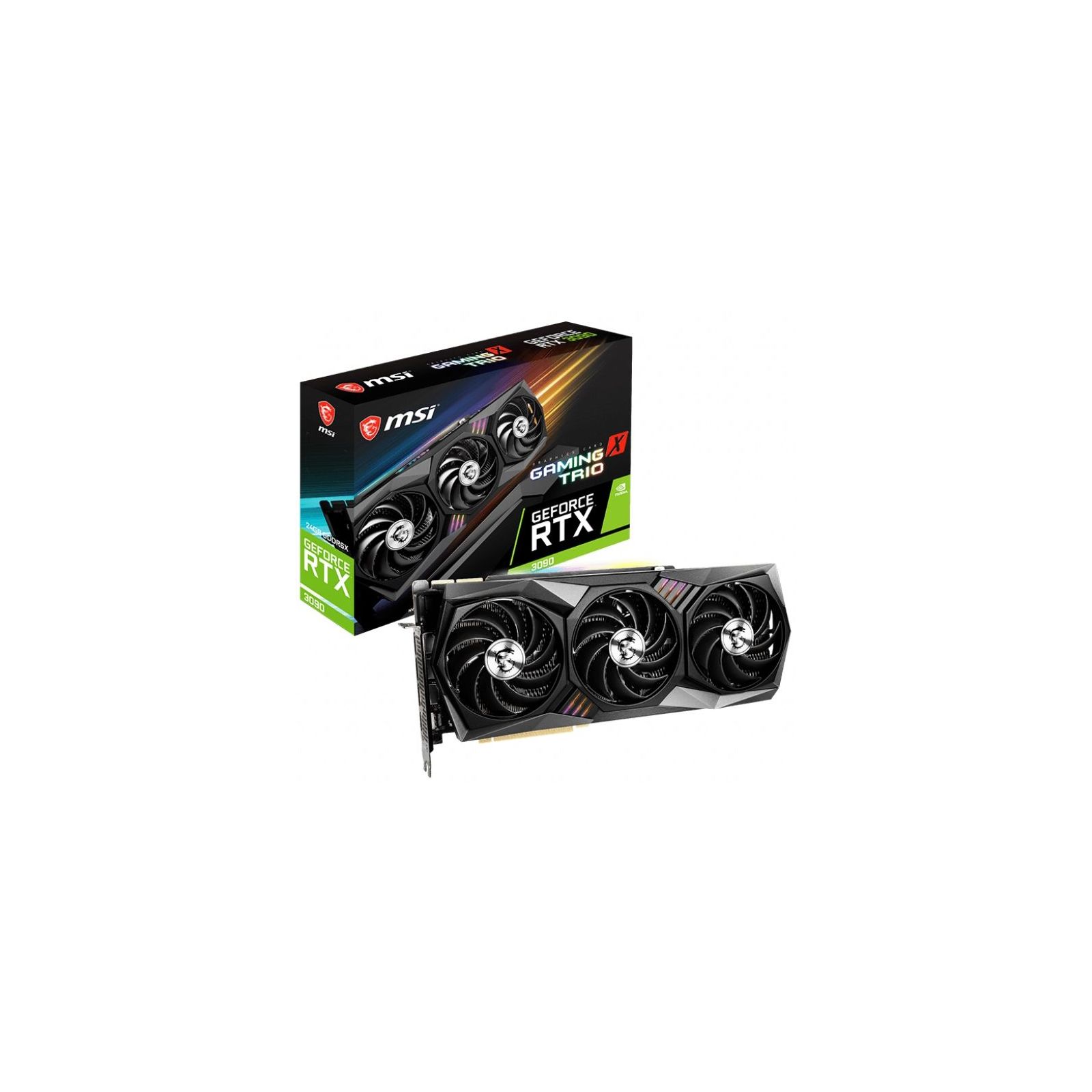 ᐈ Купить видеокарту MSI GeForce RTX3090 24Gb GAMING X TRIO (RTX
