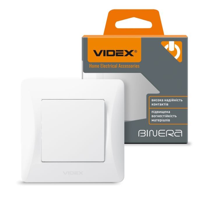 Выключатель Videx BINERA 1кл белый (VF-BNSW1-W) изображение 4