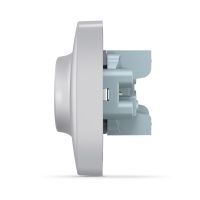 Розетка Videx BINERA 2ая с заземлением серебр (VF-BNSK2G-SS) изображение 3