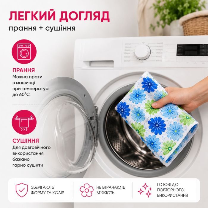 Серветки для прибирання Добра Господарочка з мікрофібри для кухні 2 шт. (4820086522052) зображення 5