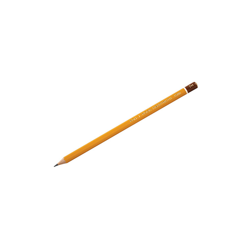 Олівець графітний Koh-i-Noor 7H без гумки корпус Жовтий (1500.7H)
