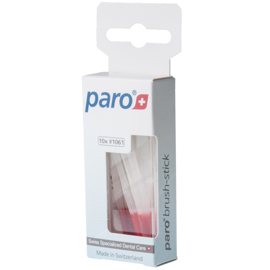 Щітки для міжзубних проміжків Paro Swiss brush-stick в індивідуальних пакетиках 60 шт. (7610458010624)