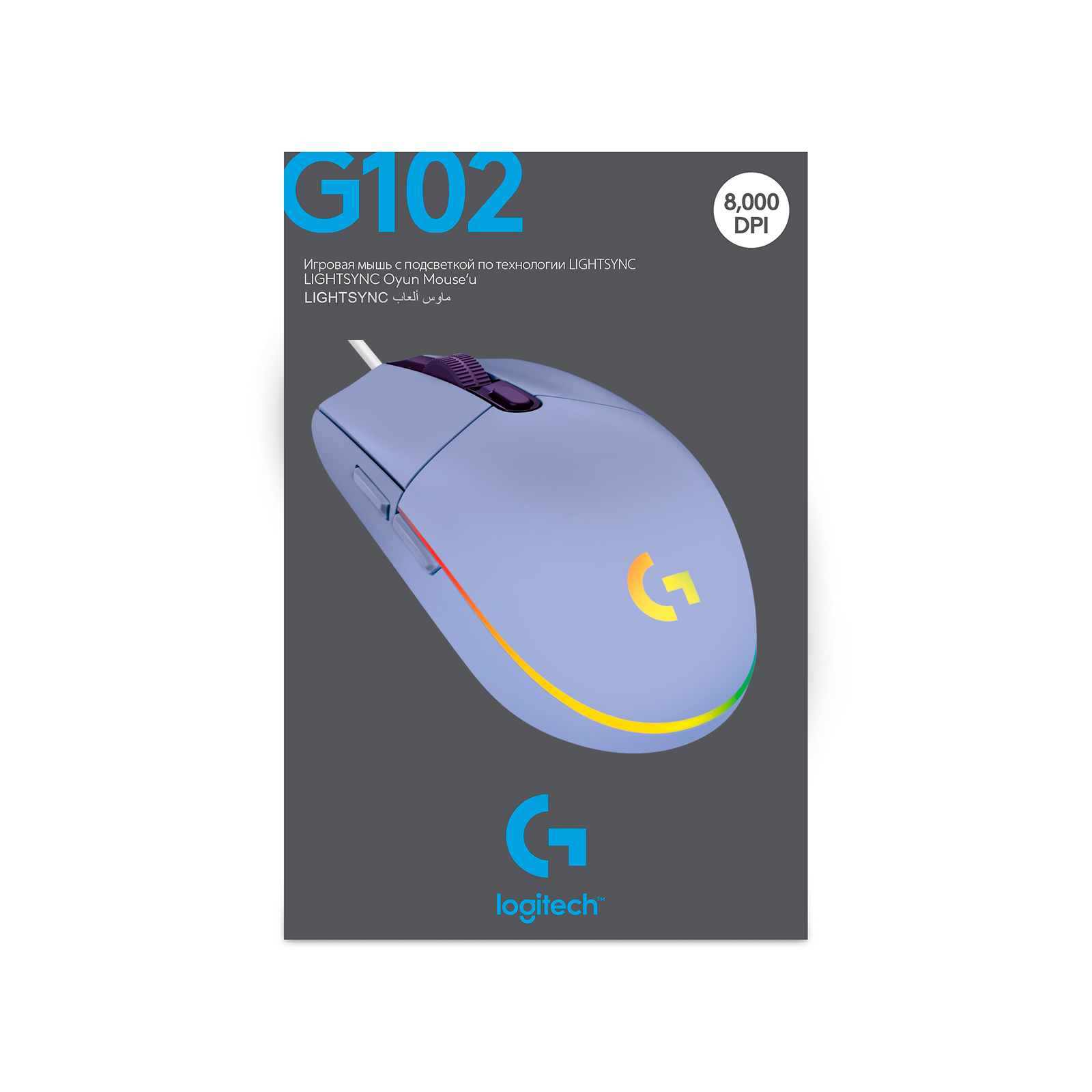 Мишка Logitech G102 Lightsync USB Blue (910-005801) зображення 10