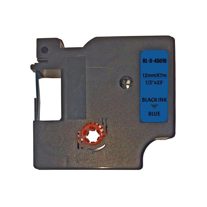 Лента для принтера этикеток UKRMARK RL-D-45016P-BK/BL, аналог DYMO S0720560, 12мм х 7м. (900297)