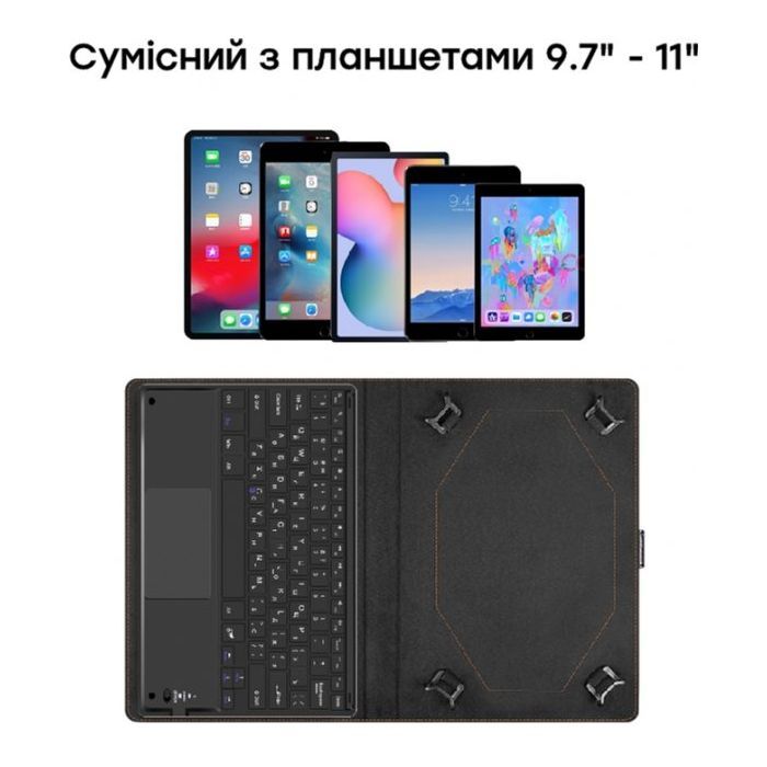 Чехол для планшета AirOn Premium Universal 10-11" BT Keyboard Touchpad (4822352781061) изображение 4