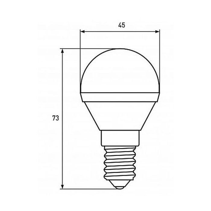 Лампочка EUROELECTRIC LED G45 5W E14 4000K 220V (LED-G45-05144(EE)) изображение 3