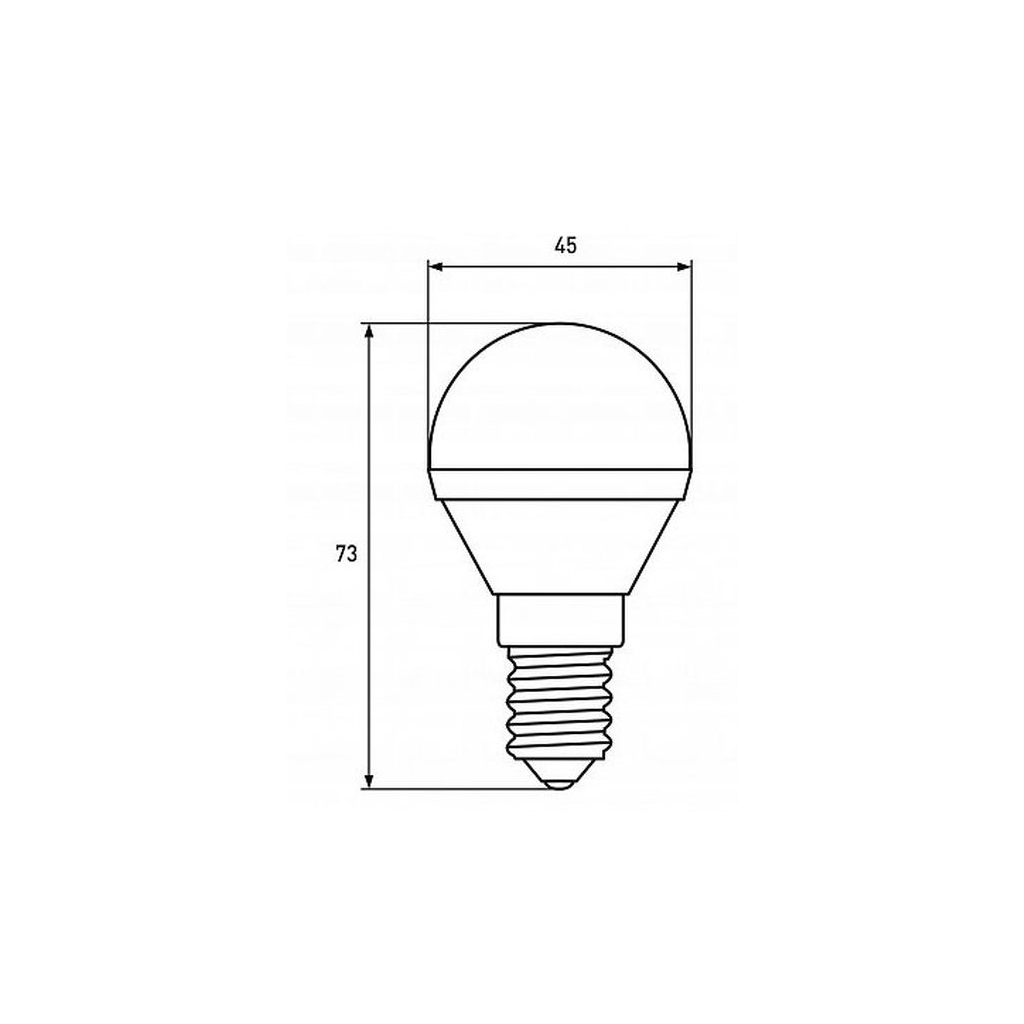 Лампочка EUROELECTRIC LED G45 5W E14 4000K 220V (LED-G45-05144(EE)) изображение 3