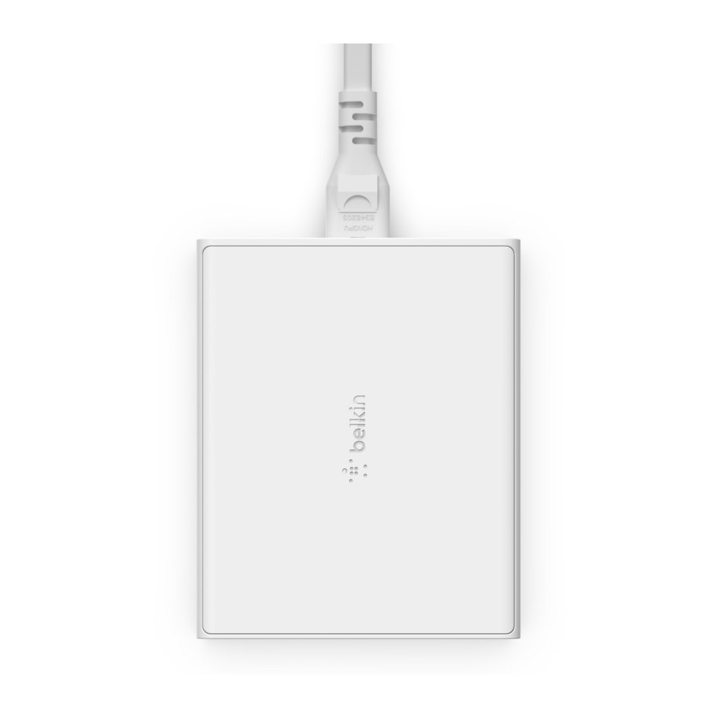Зарядное устройство Belkin Home Charger 108W GAN Dual USB-С/USB-A (WCH010VFWH) изображение 3