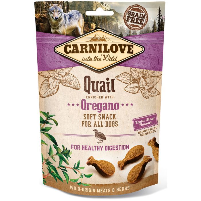 Лакомство для собак Carnilove Semi Moist с перепелкой и орегано 200 г (8595602527359)