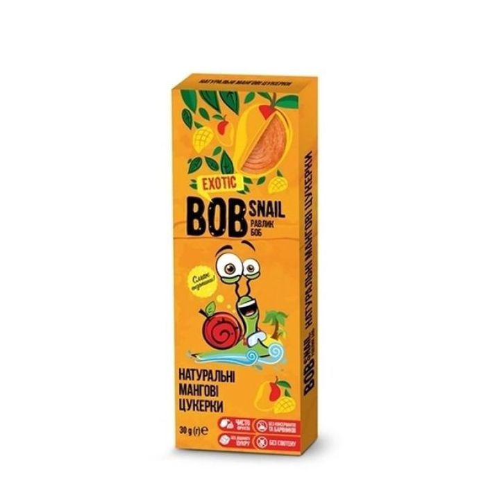 Конфета Bob Snail Улитка Боб натуральные Манговые 30 г (4820219340591)