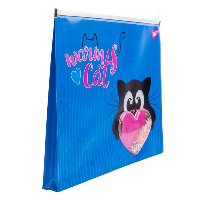 Папка - конверт Yes на молнии A4 Meow с бабл (491750) изображение 2