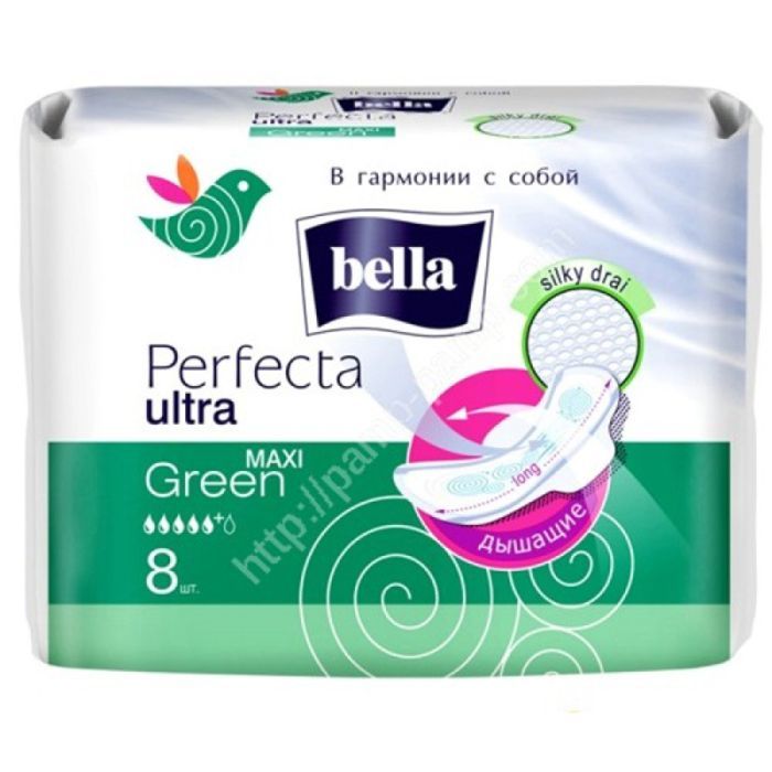 Гигиенические прокладки Bella Perfecta Green Maxi Drai Ultra 8 шт. (5900516306076)