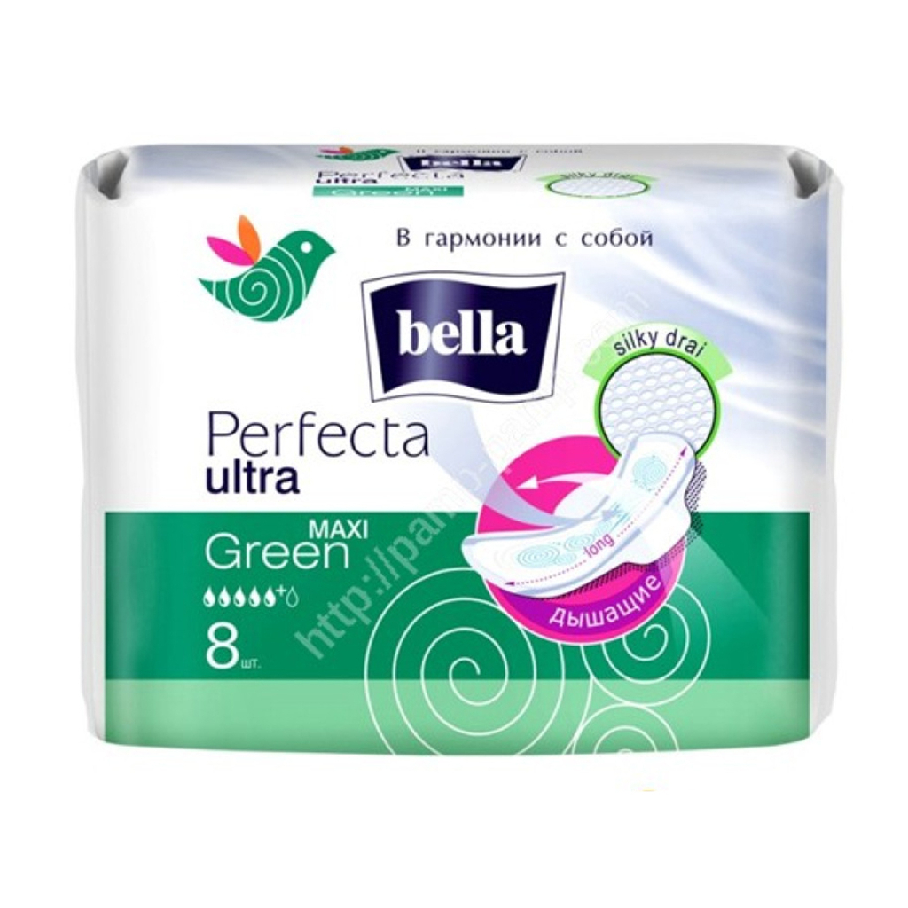 Гігієнічні прокладки Bella Perfecta Green Maxi Drai Ultra 8 шт. (5900516306076)