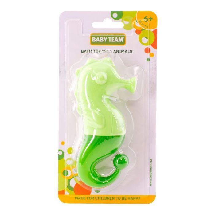 Іграшка для ванної Baby Team Морський коник Зелений (9019) зображення 2