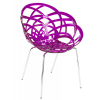 Кухонный стул PAPATYA flora ml сидение прозрачно-пурпурное, цвет 28, хромированные (2960)