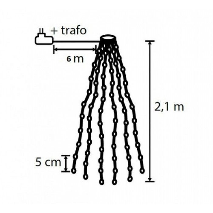 Гирлянда Luca Lighting Конус 2,1м, 672 LED теплый белый (8720362027065) изображение 7