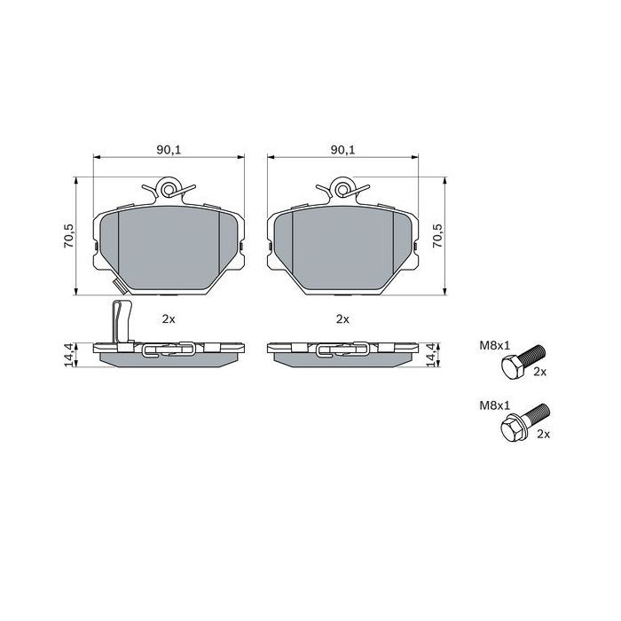 Гальмівні колодки Bosch 0 986 424 471