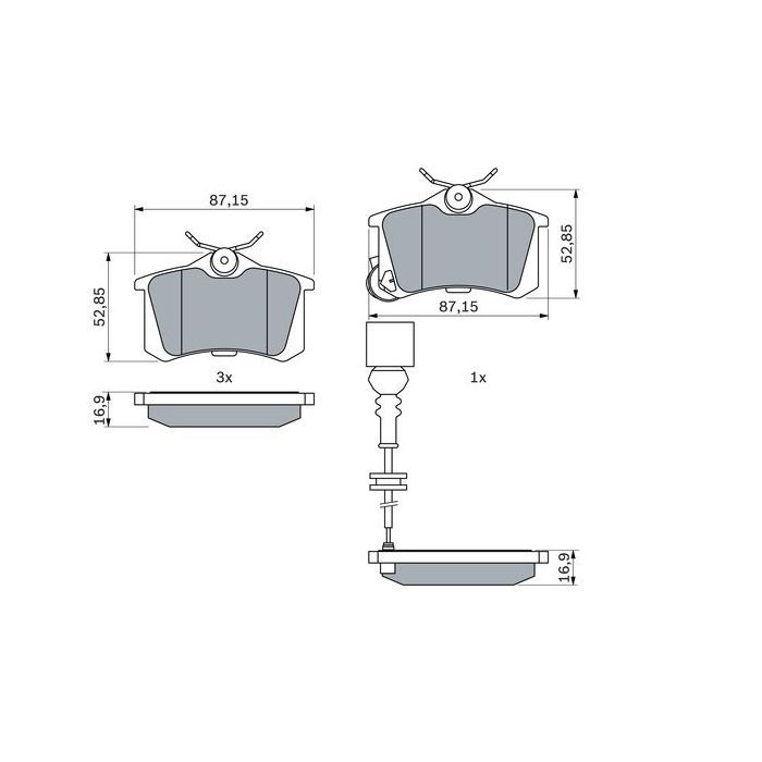 Гальмівні колодки Bosch 0 986 424 813 зображення 3
