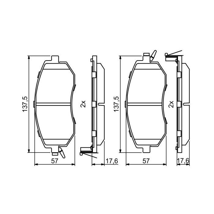 Гальмівні колодки Bosch 0986494761 зображення 5
