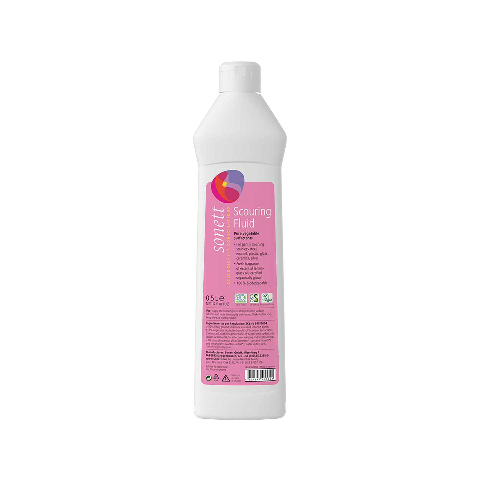 Жидкость для чистки кухни Sonett органическая 500 мл (4007547400047)