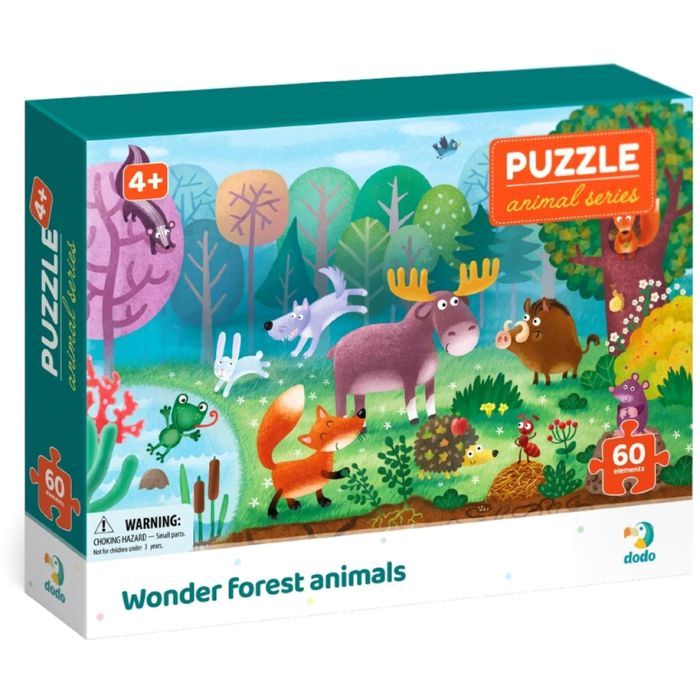 Пазл DoDo Диво-звірі у лісі, 60 елементів (300375)