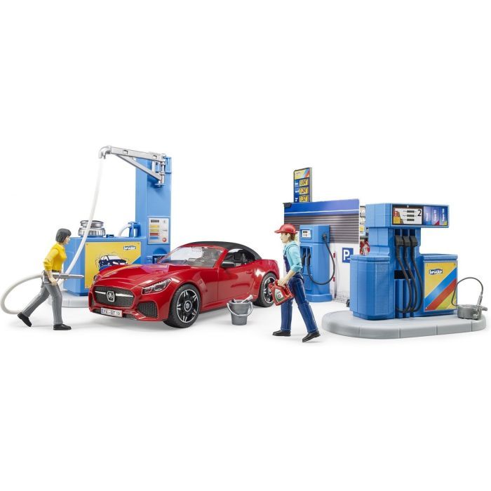 Игровой набор Bruder АЗС с автомойкой, автомобилем и фигурками (62111) изображение 4