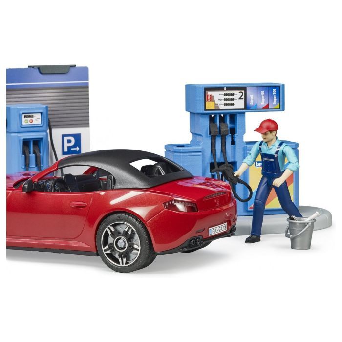 Игровой набор Bruder АЗС с автомойкой, автомобилем и фигурками (62111) изображение 5