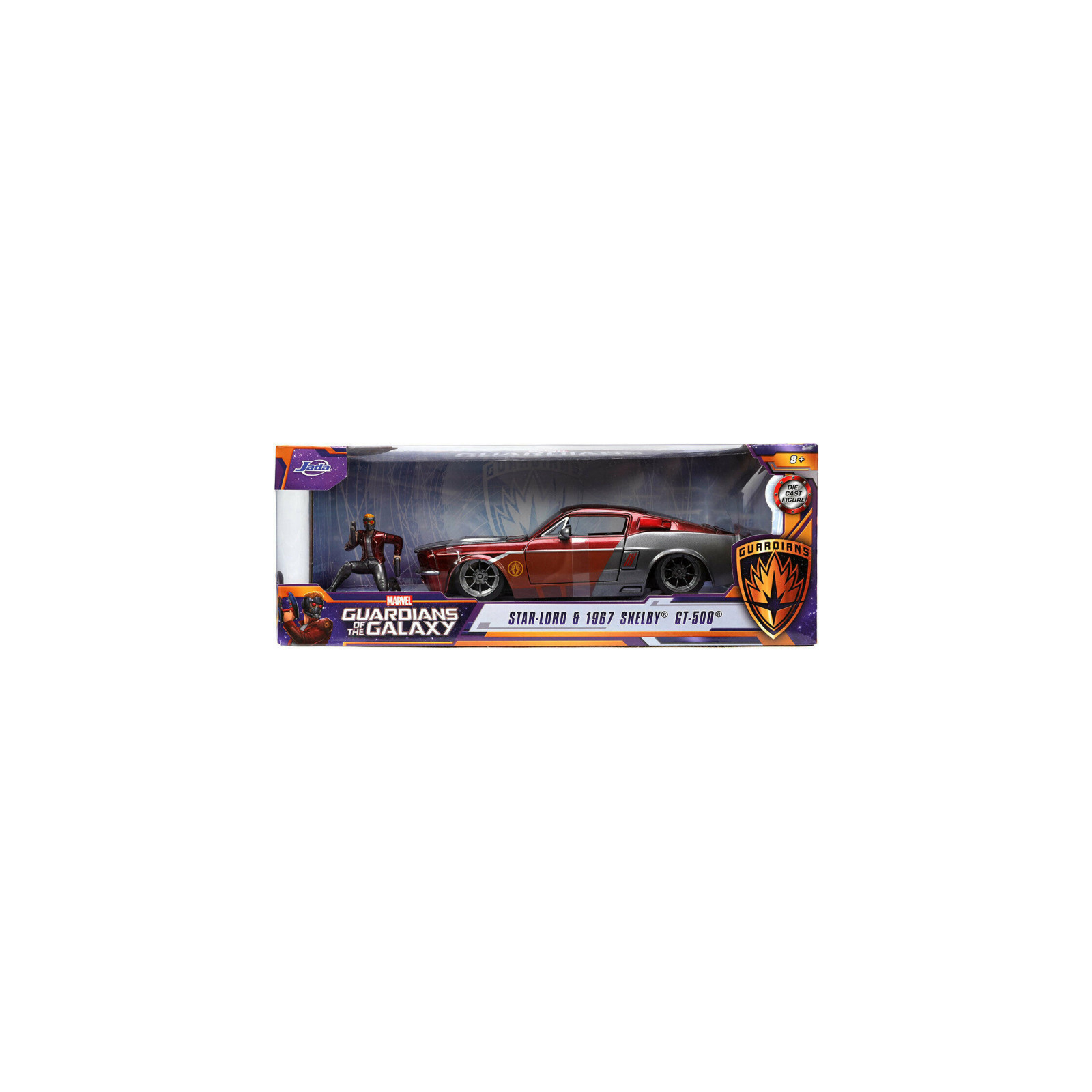 Машина Jada металлическая Марвел Стражи Галактики Форд Мустанг 1970 года с фигуркой Звездного лорда 1:24 (253225019) изображение 2