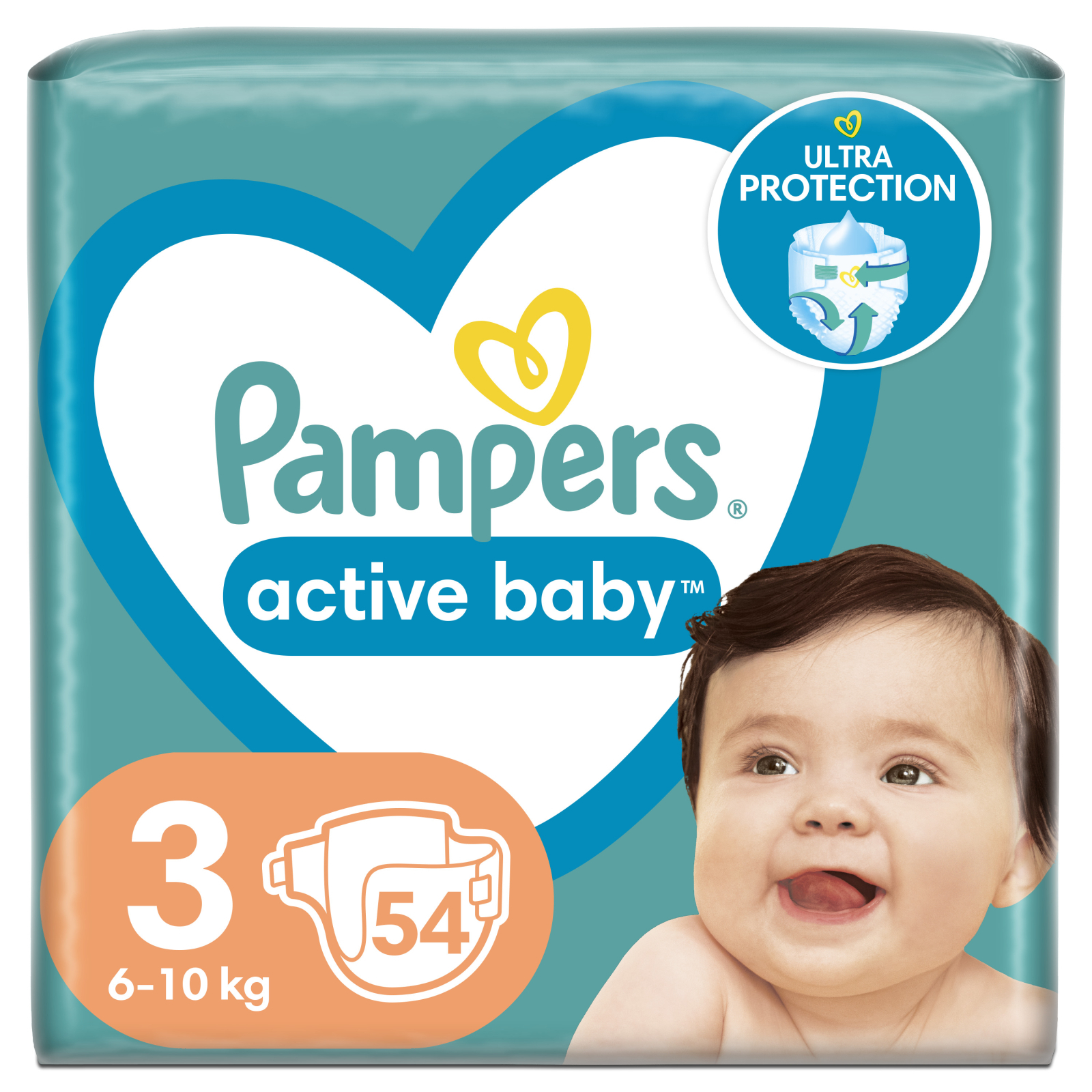Підгузки Pampers Active Baby Розмір 3 (6-10 кг) 54 шт (8001090948977)