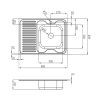 Мойка кухонная Kroner Dekor-6080R 06160 (CV022815) изображение 2