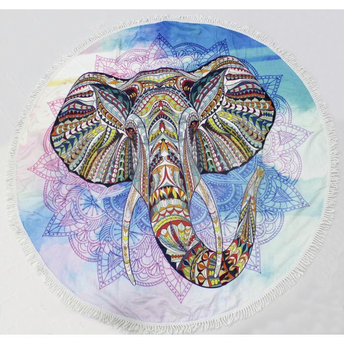 Полотенце MirSon пляжное №5080 Summer Time Elephant 150x150 см (2200003947892) изображение 2