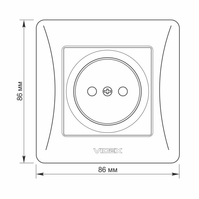 Розетка Videx BINERA 1ая черн (VF-BNSK1-BG) изображение 6