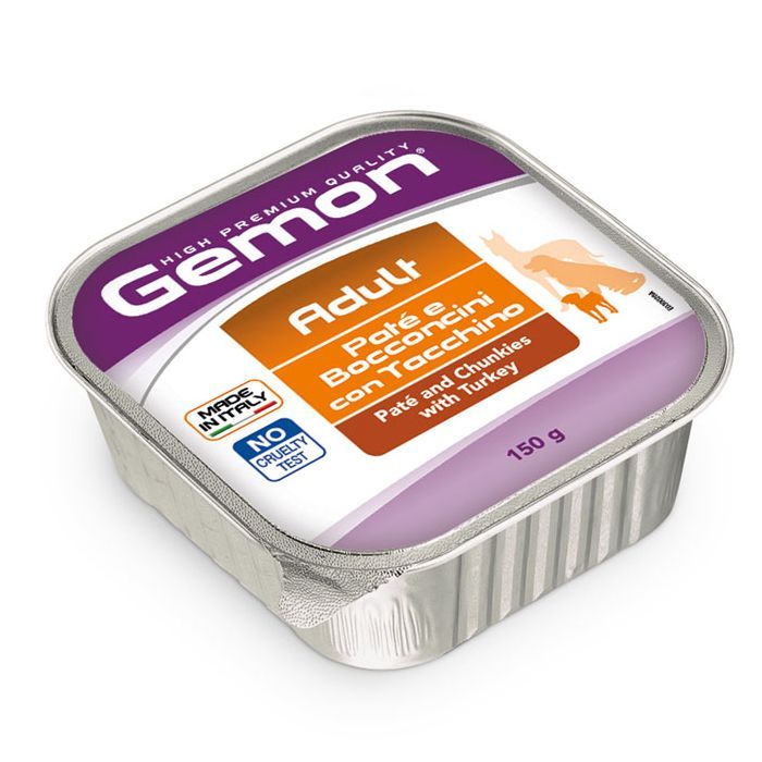 Вологий корм для собак Gemon Dog Wet Adult індичка 150 г (8009470300285)