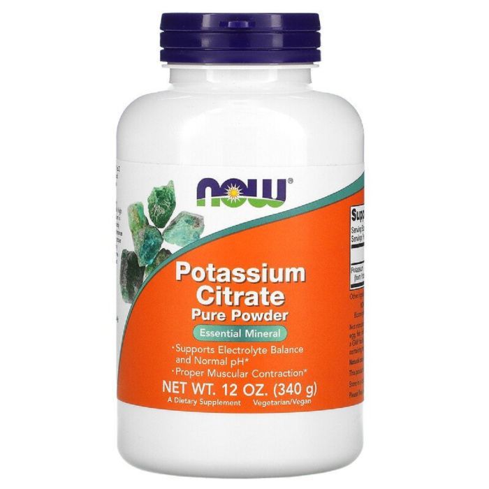Минералы Now Foods Цитрат Калия, Potassium Citrate Pure Powder, Now Foods, 340 гр (NOW-01446)