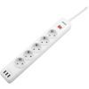 Сетевой фильтр питания 2E 5XSchuko, 3G*1.5мм, 3*USB-A, 2м, white (2E-SP515M2USBWH) изображение 3