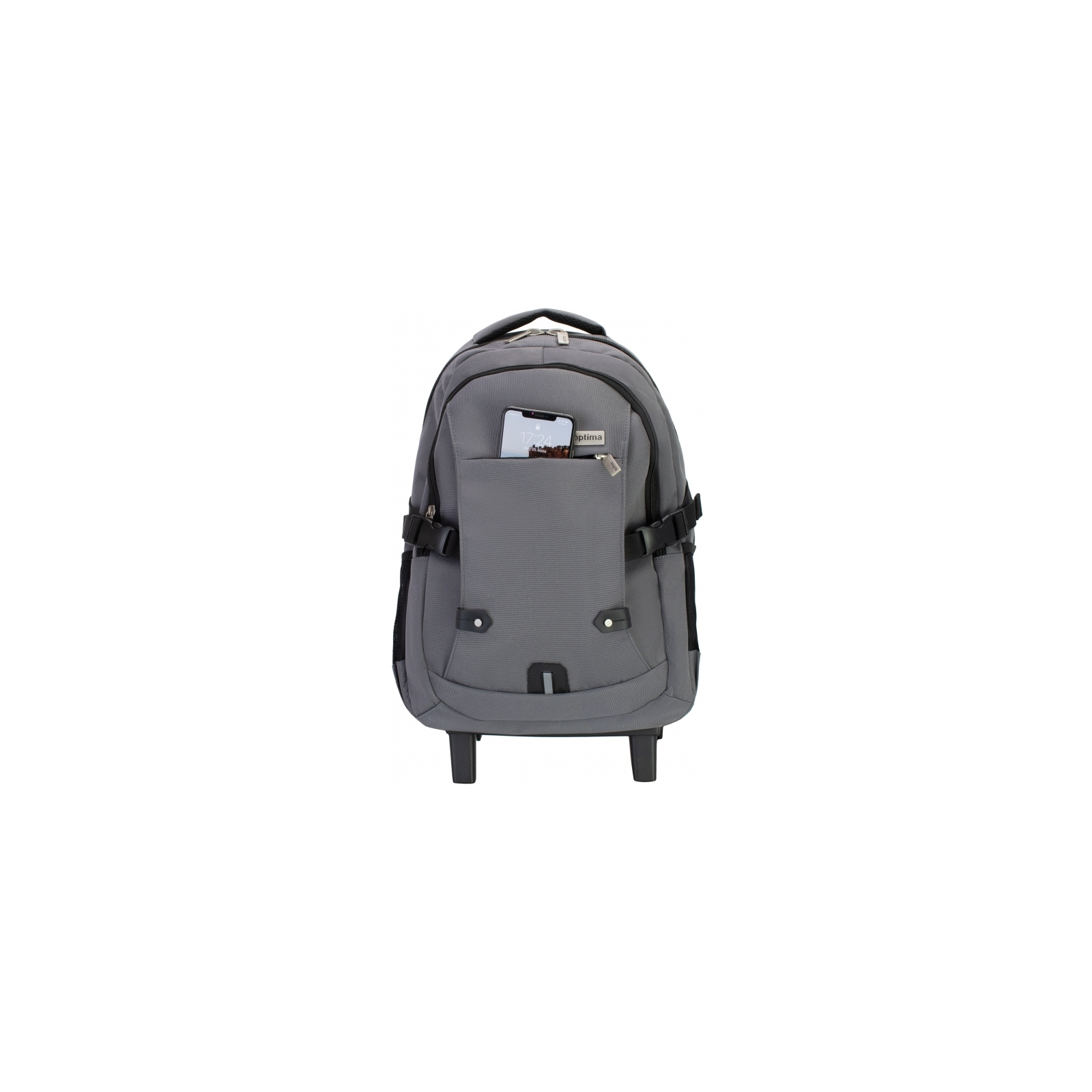 Рюкзак школьный Optima на колесиках 17'' Grey (O97473) изображение 5