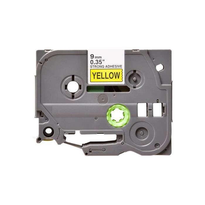 Стрічка для принтера етикеток UKRMARK B-S-T621P-BK/YE, сумісна з TZES621, 9мм х 8м. black on yellow (900606)