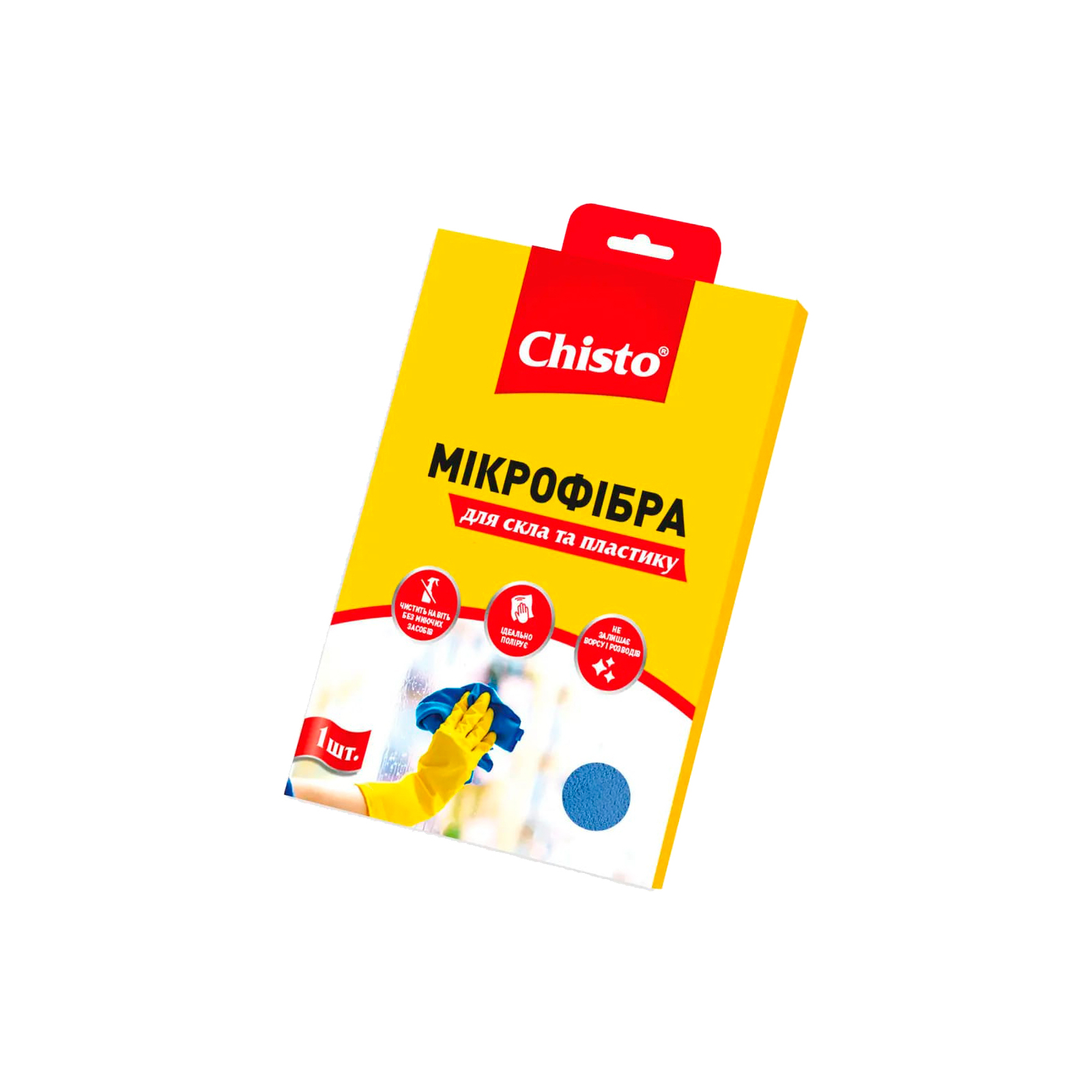 Серветки для прибирання Chisto Мікрофібра для скла та пластику 1 шт. (4820164151044)