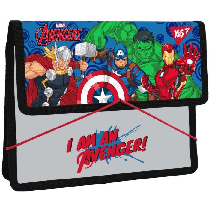 Папка для тетрадей Yes на резинке В5 Marvel Avengers (491997)