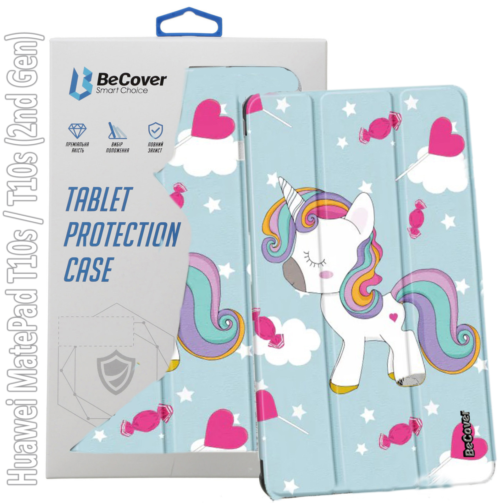 Чехол для планшета BeCover Smart Case Huawei MatePad T10s / T10s (2nd Gen) Unicorn (709531)