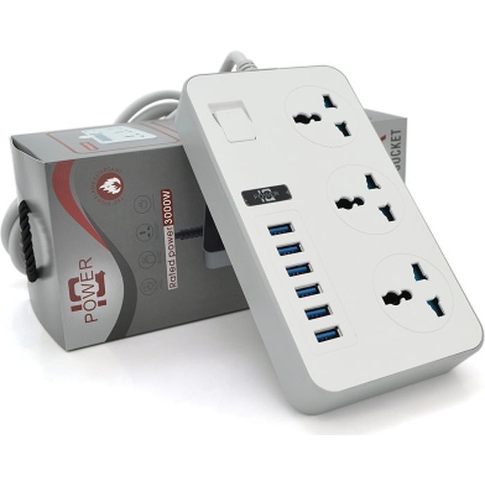 Мережевий фільтр живлення Voltronic TВ-Т09, 3роз, 6*USB White (ТВ-Т09-White) зображення 2