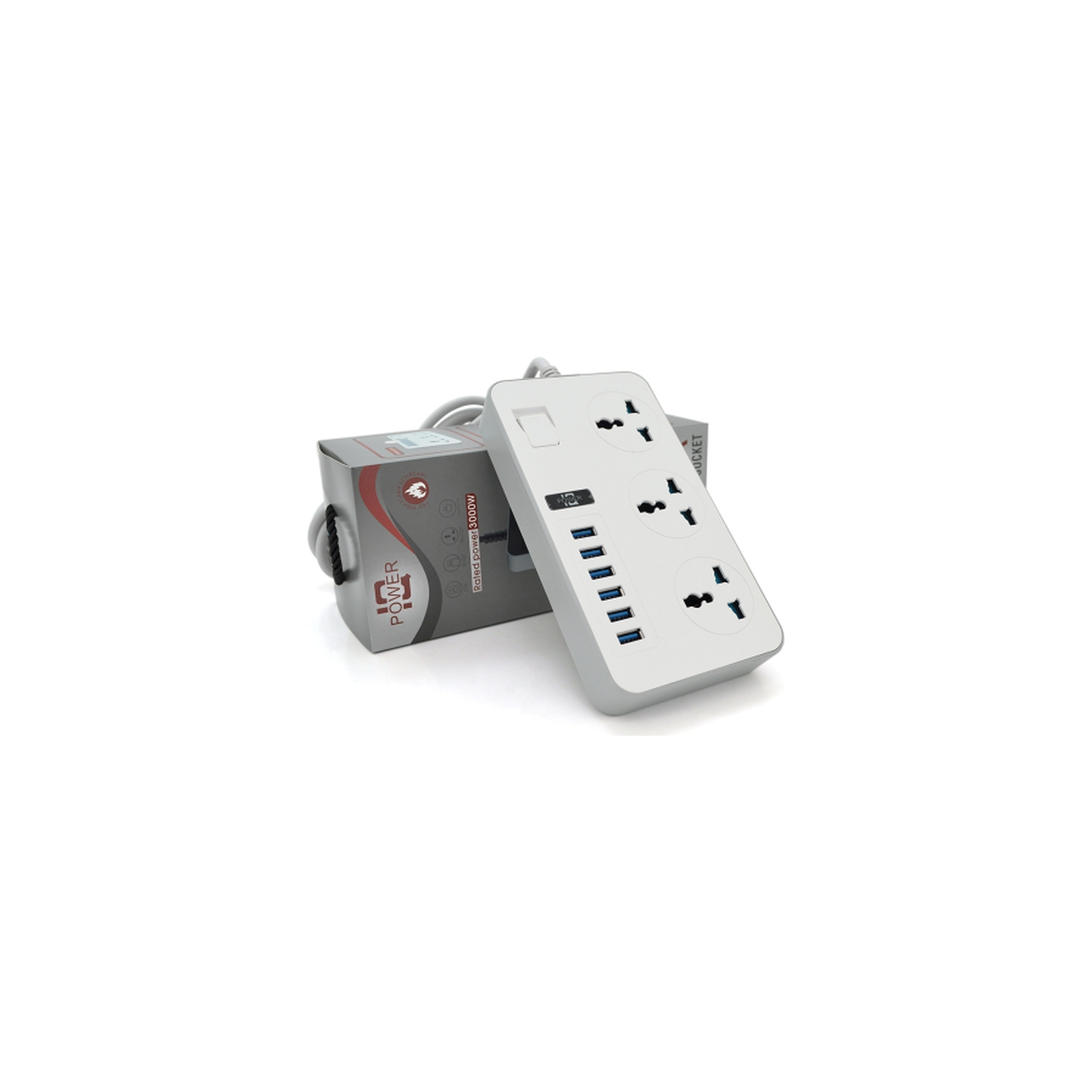 Мережевий фільтр живлення Voltronic TВ-Т09, 3роз, 6*USB White (ТВ-Т09-White) зображення 2