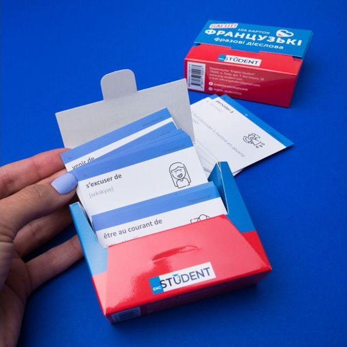 Обучающий набор English Student Карточки для французских фразовых глаголов, украинский (591225960) изображение 3