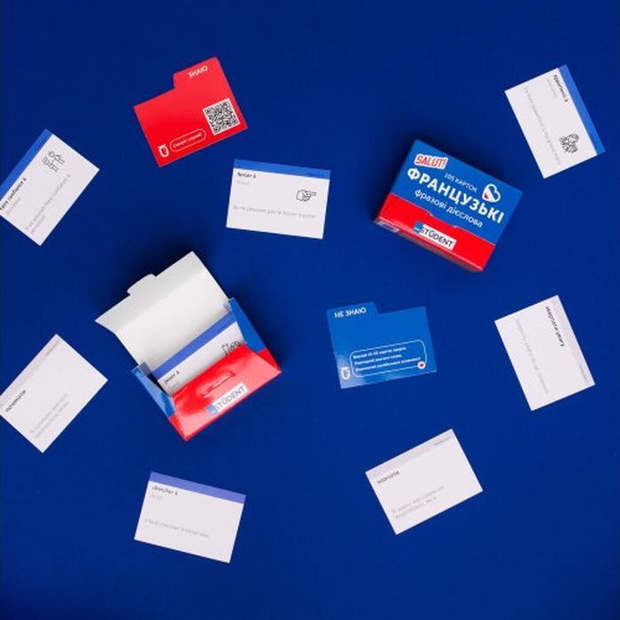 Обучающий набор English Student Карточки для французских фразовых глаголов, украинский (591225960) изображение 4