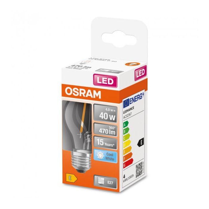 Лампочка Osram LED CL P40 4W/840 230V FIL E27 (4058075435148) изображение 4