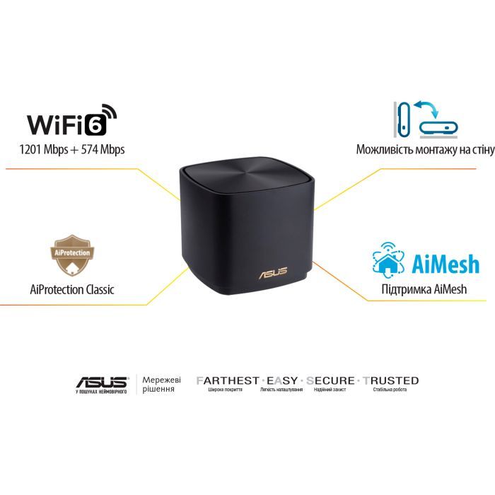 Точка доступа Wi-Fi ASUS XD4 Plus 1pk Black (90IG07M0-MO3C10) изображение 11