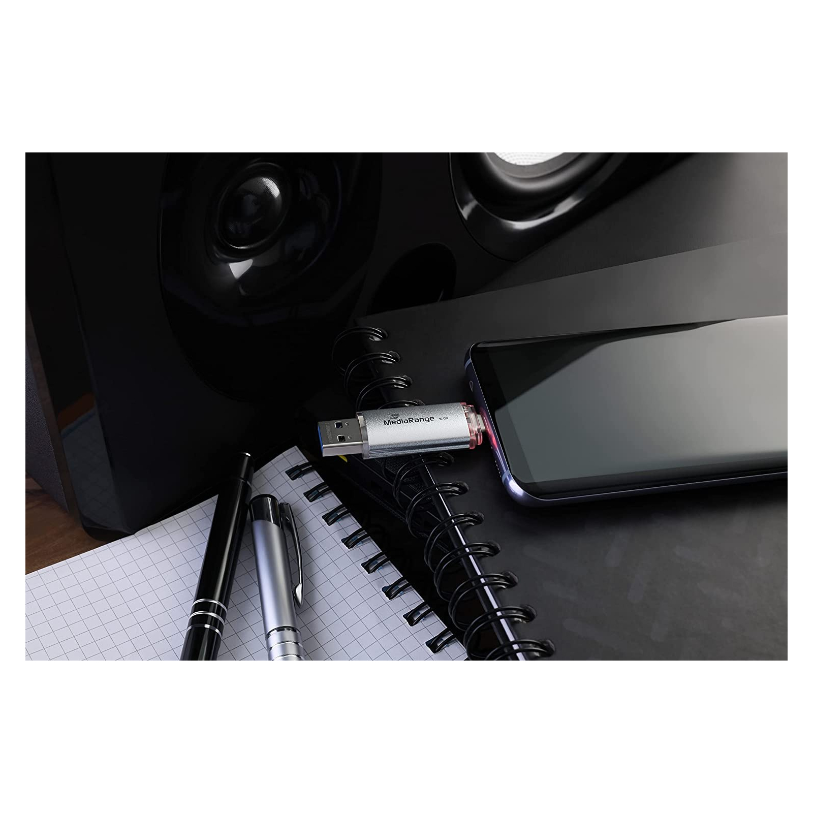 USB флеш накопитель Mediarange 32GB Silver USB 3.0 / Type-C (MR936) изображение 3