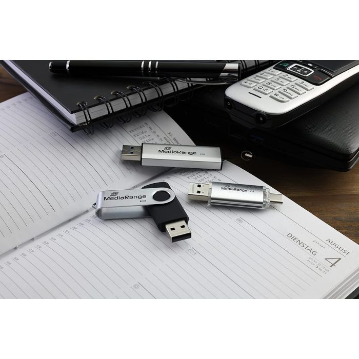 USB флеш накопичувач Mediarange 32GB Silver USB 3.0 / Type-C (MR936) зображення 4
