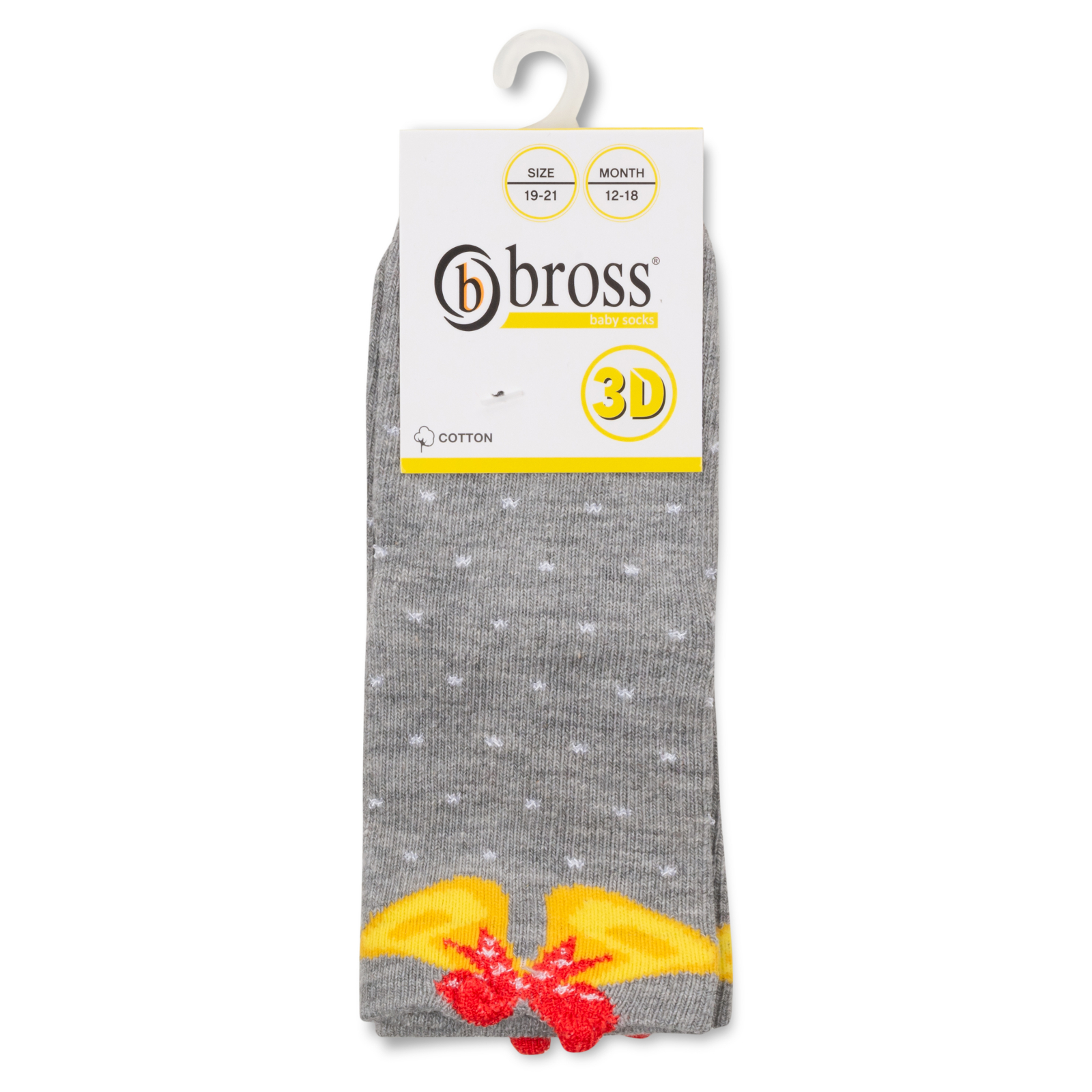 Носки детские Bross новогодние с колокольчиком (21248-6-12-gray)